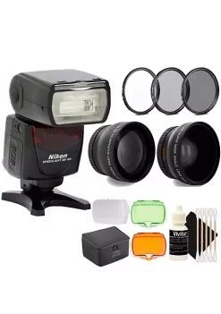 Nikon Sb-700 Af Speedlight Hot Shoe Mount Flash For Dslr Cameras With Telephoto And Wideangle Lenses, Uv Cpl And Nd8 Filter Set And More