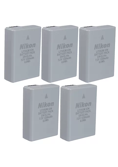 Nikon 5x Original Genuine EN-EL14a Rechargeable Li-Ion Battery for Select DSLR Cameras 3 Nikon 5x Original Genuine EN-EL14a Rechargeable Li-Ion Battery for Select DSLR Cameras