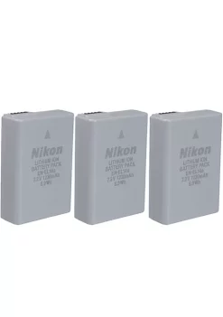 Nikon 3x Original Genuine EN-EL14a Rechargeable Li-Ion Battery for Select DSLR Cameras