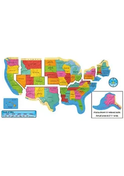 TREND ENTERPRISES INC T-8160 Bb Set United States Map 2 Press Sh-Eets
