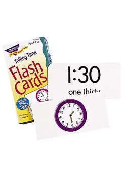 TREND ENTERPRISES INC T-53108 Flash Cards Telling Time-96/Box