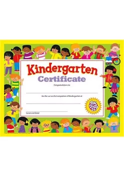 TREND ENTERPRISES INC T-17008 Kindergarten Certificate