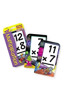 TREND ENTERPRISES INC T-23006 Pocket Flash Cards Multiplication-3 X 5 56 Two-Sided Cards