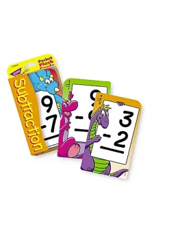 TREND ENTERPRISES INC T-23005 Pocket Flash Cards Subtraction-3 X 5 56 Two-Sided Cards