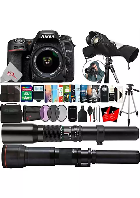 Nikon D7500 20.9mp Digital Slr Camera With 18-55mm, 500mm And 650-1300mm Lens Accessory Kit 3 Nikon D7500 20.9mp Digital Slr Camera With 18-55mm, 500mm And 650-1300mm Lens Accessory Kit
