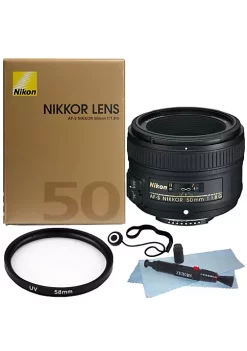 Nikon Af-s Nikkor 50mm F/1.8g Lens + 58mm Uv Filter +accessory Kit