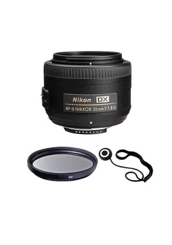 Nikon 35mm F/1.8g Af-s Dx Lens With Accessories For Digital Slr Cameras
