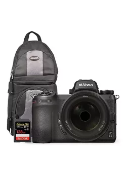 Nikon Z 6 MKII Mirrorless Digital Camera + AF-S NIKKOR 85mm f/1.8G Lens + FTZ II Mount Adapter + SanDisk Extreme Pro 128GB SDXC Memory Card + BackPack