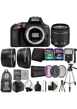 Nikon D5600 24.2mp Dslr Camera With 18-55mm Lens And 24gb Accessory Bundle