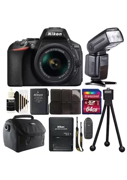 Nikon D5600 Dslr Camera With 18-55mm Lens, Speedlight Flash And Deluxe Accessory Kit