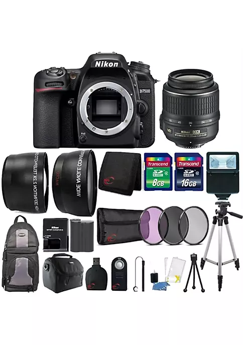 Nikon D7500 20.9mp Dx-format Cmos Sensor Digital Slr Camera With Af-p 18-55 Vr Mm Lens + Accessories 3 Nikon D7500 20.9mp Dx-format Cmos Sensor Digital Slr Camera With Af-p 18-55 Vr Mm Lens + Accessories