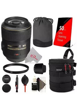 Nikon Af-s Vr Micro-nikkor 105mm F/2.8g To F/32 If-ed Full-frame Lens With Essential Accessory Kit