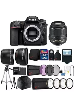 Nikon D7500 20.9mp Dx-format Cmos Sensor Digital Slr Camera + Af-p Vr 18-55mm Lens With Top Accessory Bundle -Nikon store online Belk 509
