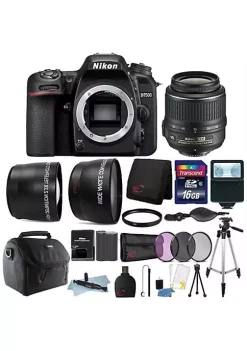 Nikon D7500 20.9mp Dx-format Cmos Sensor Digital Slr Camera + 18-55 Lens + Accessory Bundle -Nikon store online Belk 515