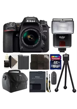 Nikon D7500 20.9mp Dx-format Cmos Sensor Digital Slr Camera With Af-p 18-55 Vr Mm Lens + Accessories