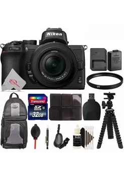 Nikon Z50 Mirrorless 20.9mp Expeed 6 Image Processor Digital Camera With 16-50mm Lens With Essential Accessory Kit