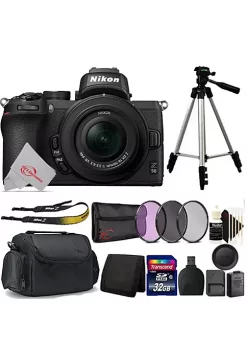 Nikon Z50 Mirrorless 20.9mp Expeed 6 Image Processor Digital Camera With 16-50mm Lens With 32gb Accessory Kit -Nikon store online Belk 560