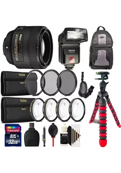 Nikon Af-s Nikkor 85mm F/1.8g Lens + Sfd728 Flash Accessory Kit For Nikon Dslr -Nikon store online Belk 698