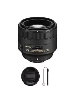 Nikon Af-s Nikkor 85mm F/1.8g Lens + Lens Cap Holder For Nikon D3400,d5600,d7200