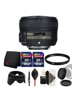 Nikon Af-s Nikkor 50mm F/1.8g Lens And Accessory Kit For Digital Slr Cameras