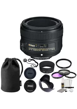 Nikon 50mm F/1.8g Auto Focus-s Nikkor Fx Lens + 58mm Accessory Kit