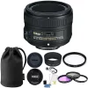 Nikon 50mm F/1.8g Auto Focus-s Nikkor Fx Lens 58mm Top Kit For Digital Slr
