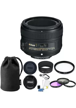 Nikon 50mm F/1.8g Auto Focus-s Nikkor Fx Lens 58mm Top Kit For Digital Slr