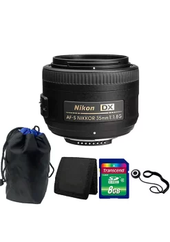 Nikon Af-s Dx Nikkor 35mm F/1.8g Lens With Accessory Kit For Dslr Cameras
