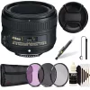 Nikon 50mm F/1.8g Af-s Lens For Digital Slr Cameras + Pouch, And More