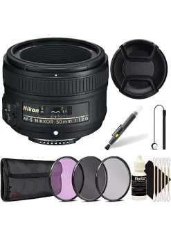 Nikon 50mm F/1.8g Af-s Lens For Digital Slr Cameras + Pouch, And More