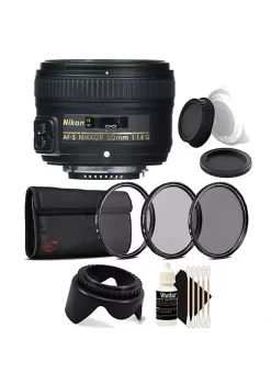 Nikon Af-s Nikkor 50mm F/1.8g Lens And Accessory Kit For Dslr Cameras With Accessory Bundle