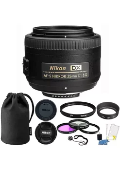 Nikon Af-s Dx Nikkor 35mm F/1.8g Lens With Accessory Kit For D5500 , D5600 , D7100 And D7200 -Nikon store online Belk 917