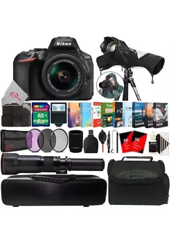 Nikon D5600 24.2mp Dslr Camera + 18-55mm + 650-1300mm Lens + 2x Converter + T-mount + Filter Kit + 8gb Memory Card + Card Holder + Reader + Lens Pen + Dust Blower + Editing Software Bundle + Camera & Lens Case + 100 Lens Tissue + Raincover + 3pc Cleaning 13 Nikon D5600 24.2mp Dslr Camera + 18-55mm + 650-1300mm Lens + 2x Converter + T-mount + Filter Kit + 8gb Memory Card + Card Holder + Reader + Lens Pen + Dust Blower + Editing Software Bundle + Camera & Lens Case + 100 Lens Tissue + Raincover + 3pc Cleaning -Nikon store online Belk 92