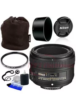 Nikon 50mm F/1.8g Af-s Lens For Digital Slr Cameras + Pouch And More