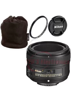 Nikon 50mm F/1.8g Af-s Lens For Dslr Cameras +pouch And More