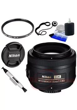 Nikon Af-s Dx Nikkor 35mm F/1.8g Lens With Accessory Bundle For Digital Slr Cameras