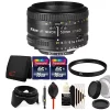 Nikon Af Nikkor 50mm F/1.8d Lens For Dslr Cameras And Accessory Bundle