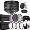 Nikon Af Nikkor 50mm F/1.8d Lens For Dslr Cameras With Ultimate Accessory Kit -Nikon store online Belk 992