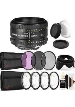 Nikon Af Nikkor 50mm F/1.8d Lens For Dslr Cameras With Ultimate Accessory Kit -Nikon store online Belk 997