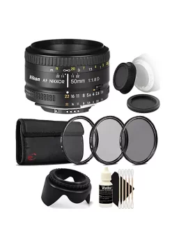 Nikon Af Nikkor 50mm F/1.8d Lens For Dslr Cameras With Accessory Kit